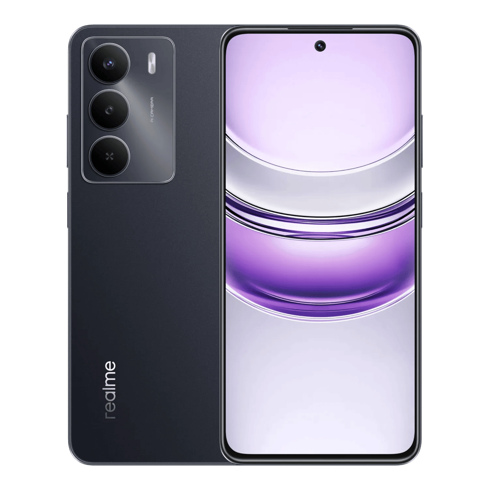 Realme-c73-5g-onyx-black-64gb-4gb-ram-Front-Back-View Realme C73 - Image 1